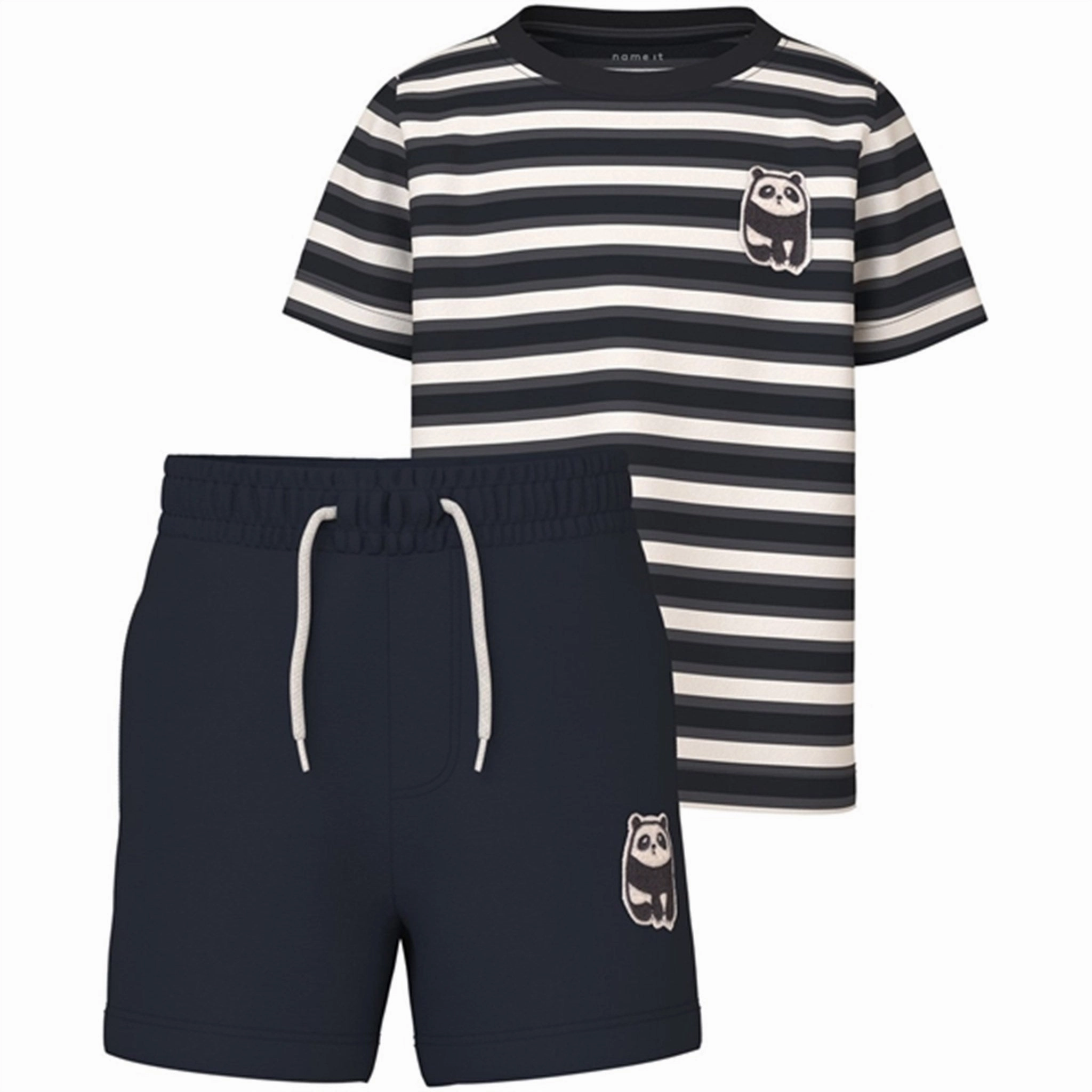 Name it Black Dike T-Shirt Sweat Set Outdoor Ready