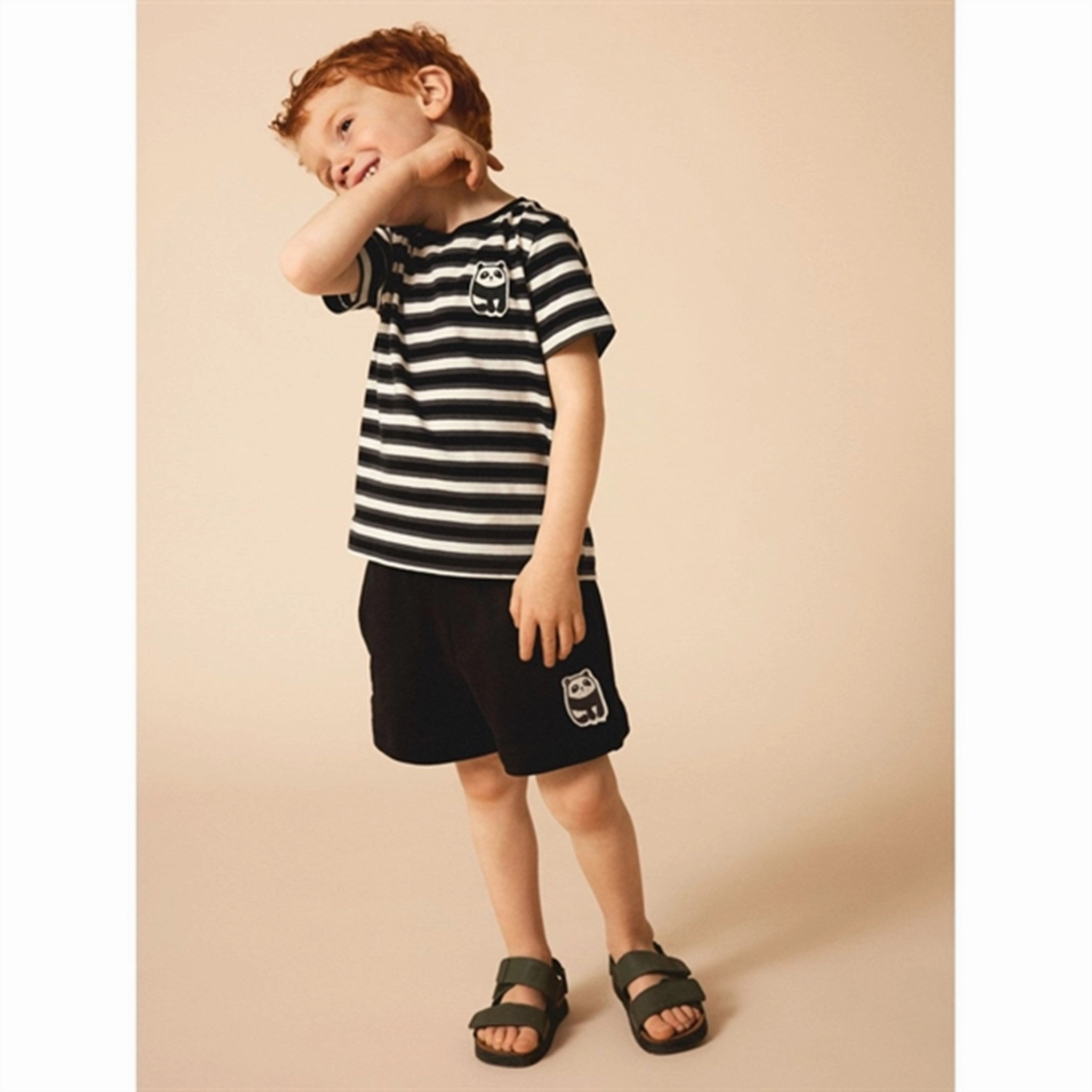 Name it Black Dike T-Shirt Sweat Set Laser Cut Edges