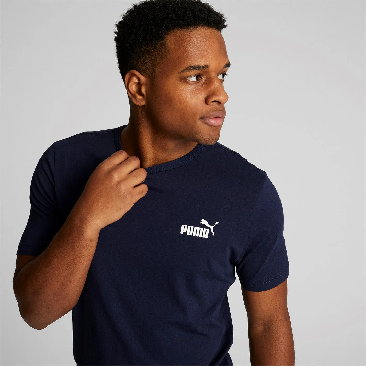 Soft Touch Texture comfortable top Puma maglietta manica corta da uomo ESS Small Logo 586668 06 blu