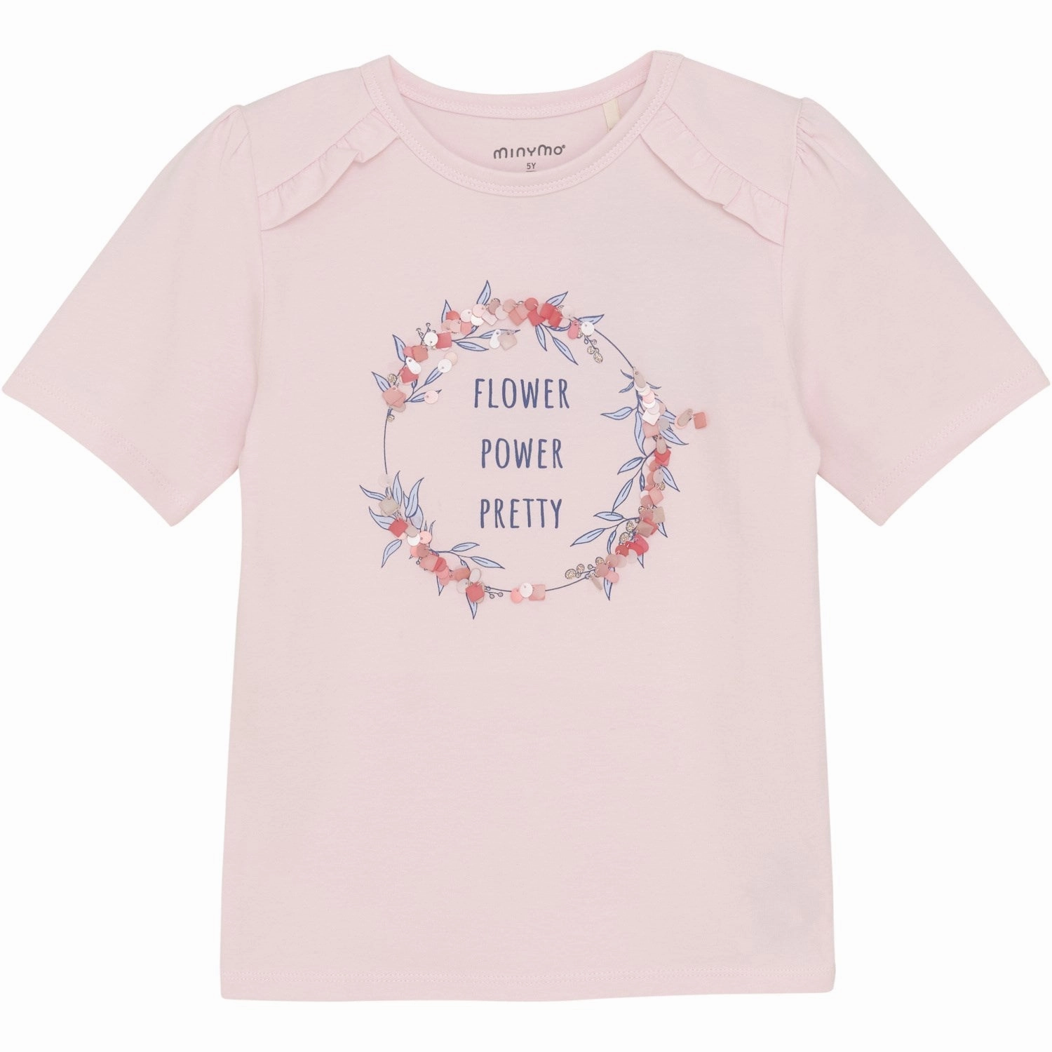 Minymo Pink Dogwood T-Shirt Weekend Comfort Sublimation Printed Collar