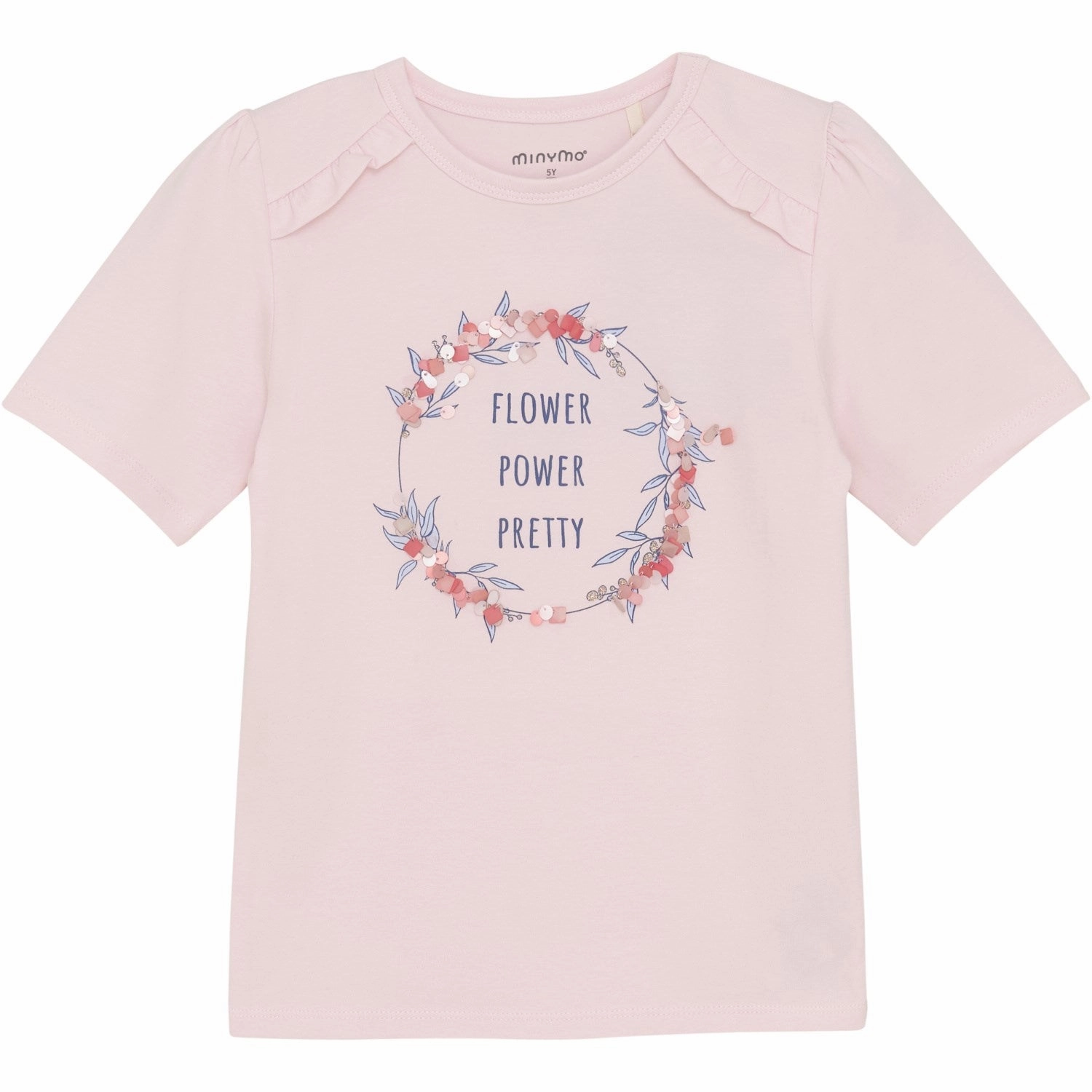 Minymo Pink Dogwood T-Shirt Sporty Style Wear Thermoregulating Fabric