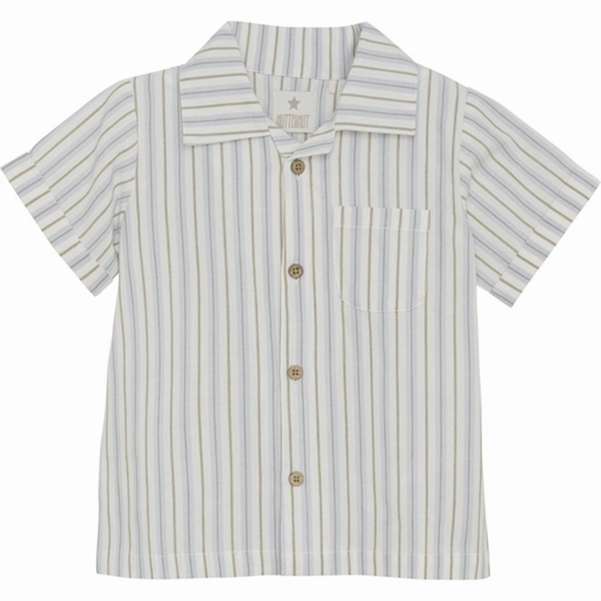 Huttelihut Woven Stripe Silver Sage Shirt Polo Style tall size