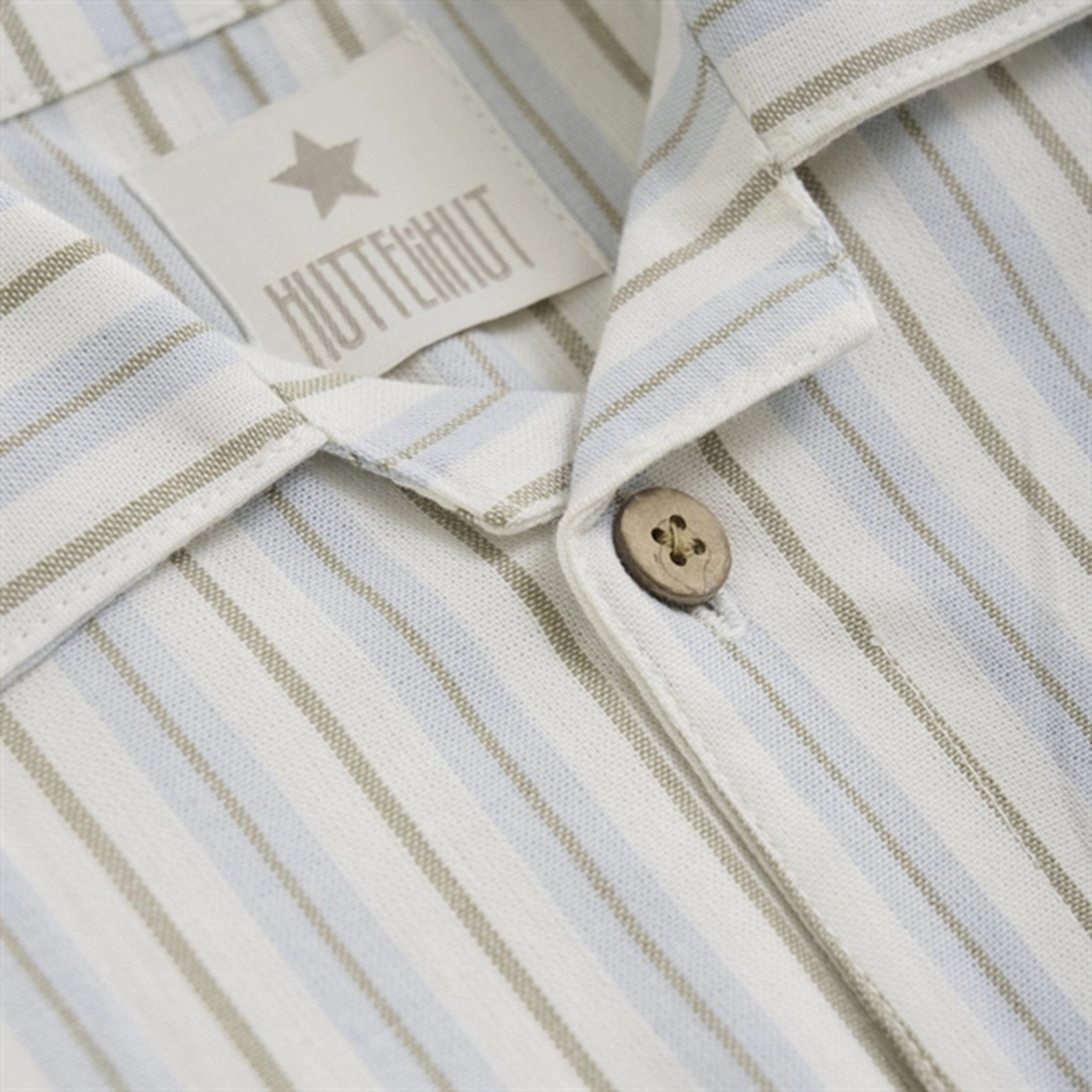 Winter Fashion Huttelihut Woven Stripe Silver Sage Shirt