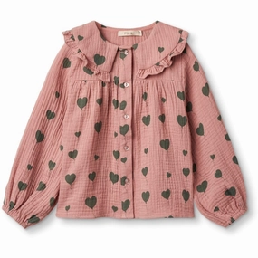 Fliink Glazed Ginger Aop Love Ls Tee L/S Smooth Cotton Blend