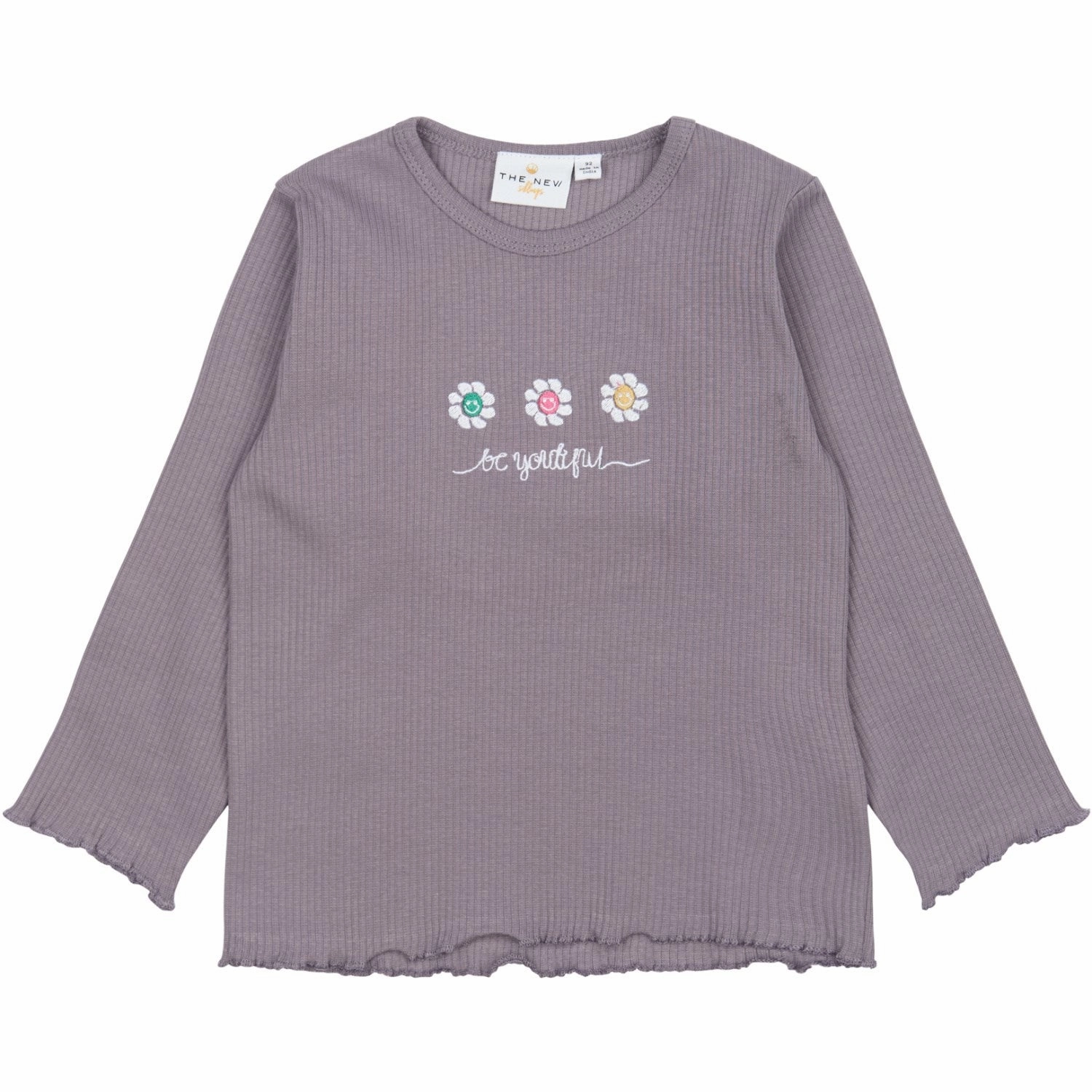 THE NEW Siblings Gray Ridge Princess L_S Rib Tee Asymmetrical Cut