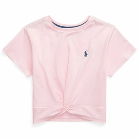 Chic Fit Basic Layer Polo Ralph Lauren Girl T-Shirt Hint Of Pink Rustic Navy