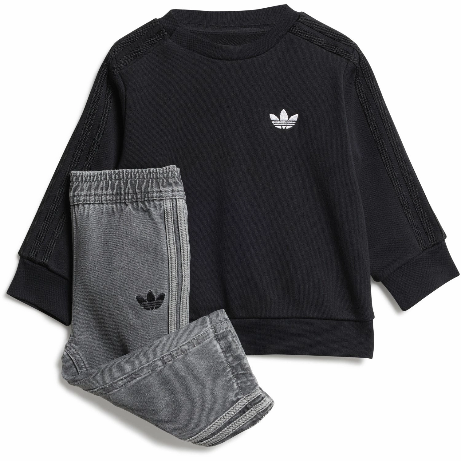 adidas Originals Black/Light Denim Denim Crew Set hypoallergenic