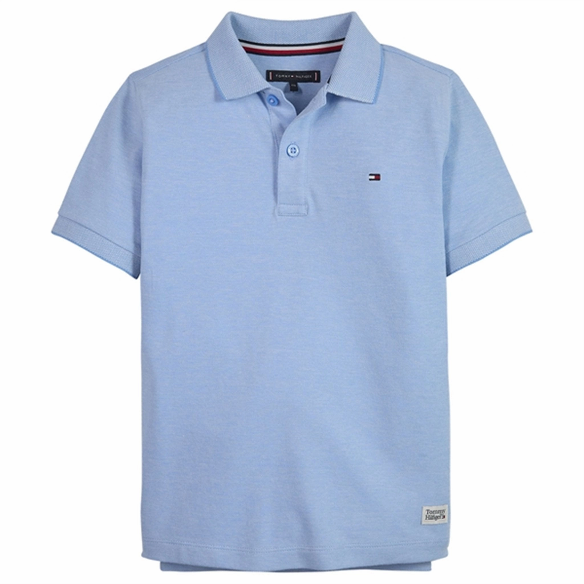 Placket Reinforcement Tommy Hilfiger Melange Pique Polo T-shirt Skysail