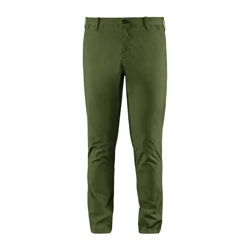 Bomboogie Pantalone Chino da uomo in Popeline di Cotone Stretch PMCARTCG1 359 oliva Soft Stretch Raw edge
