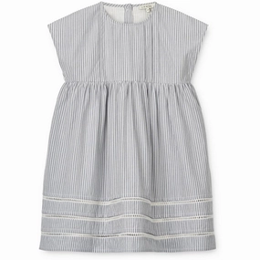Liewood Y/D Stripe Crisp White/Whale Blue Gudrun Stripe Dress City Casual Easy Tones