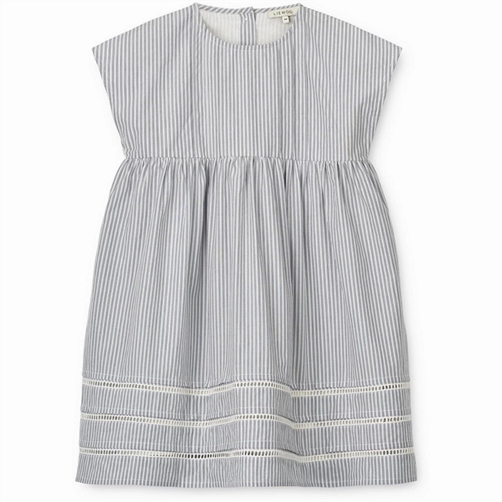 Liewood Y/D Stripe Crisp White/Whale Blue Gudrun Stripe Dress City Casual Easy Tones