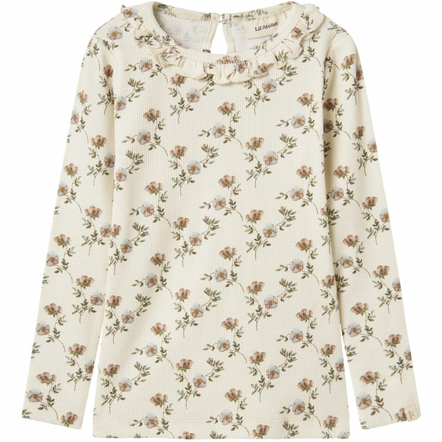 Durable Fabric Lil'Atelier Turtledove Flowers Gavo Els Slim Blouse