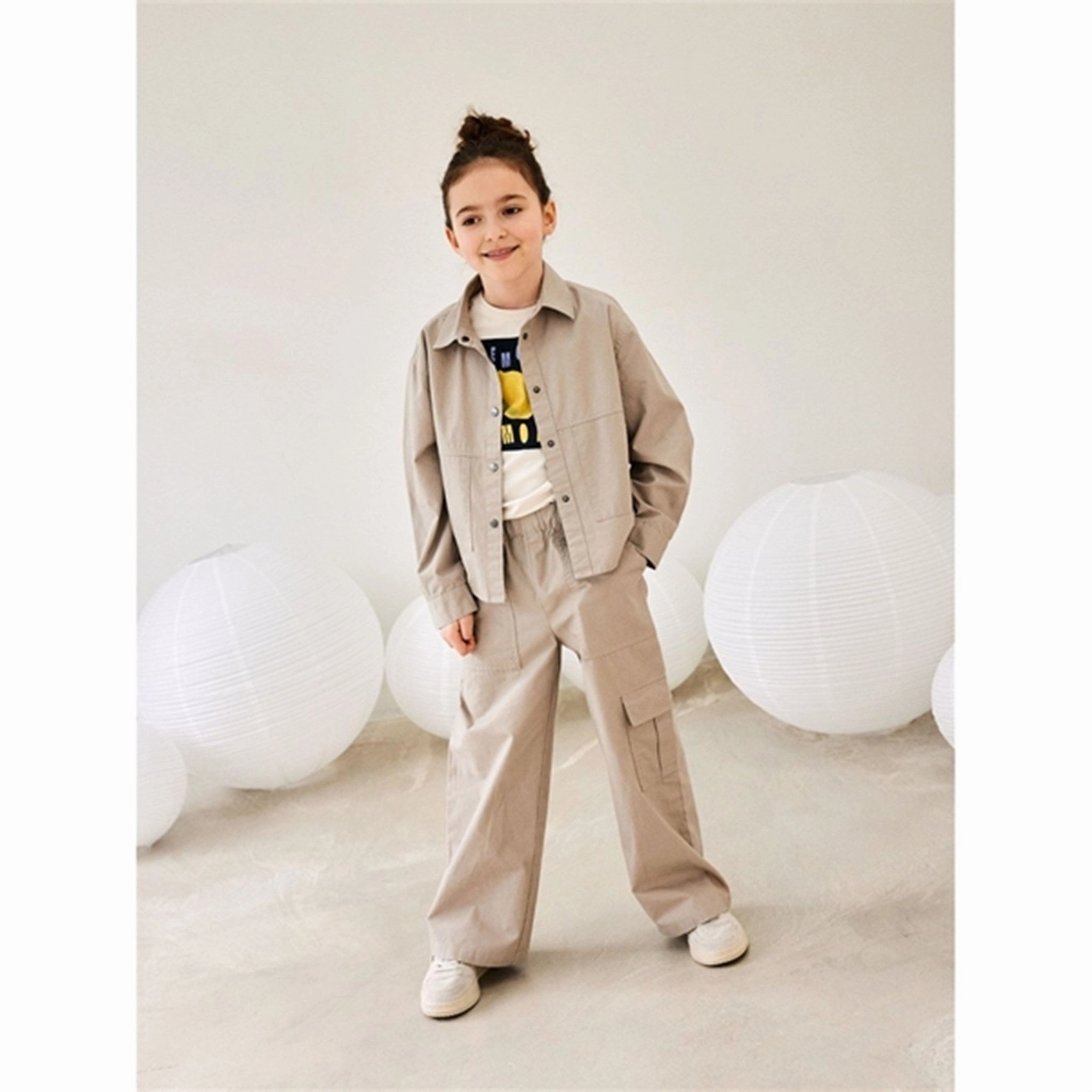 Name it Pure Cashmere Barula Overshirt Ribbed Trim Petite Cut