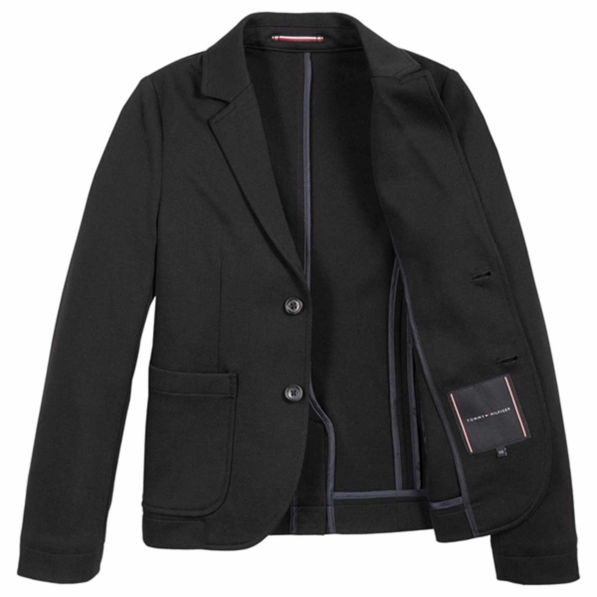 Tommy Hilfiger Comfort Pique Jersey Blazer Black Elegant Comfort Wrinkle Resistant Treatment