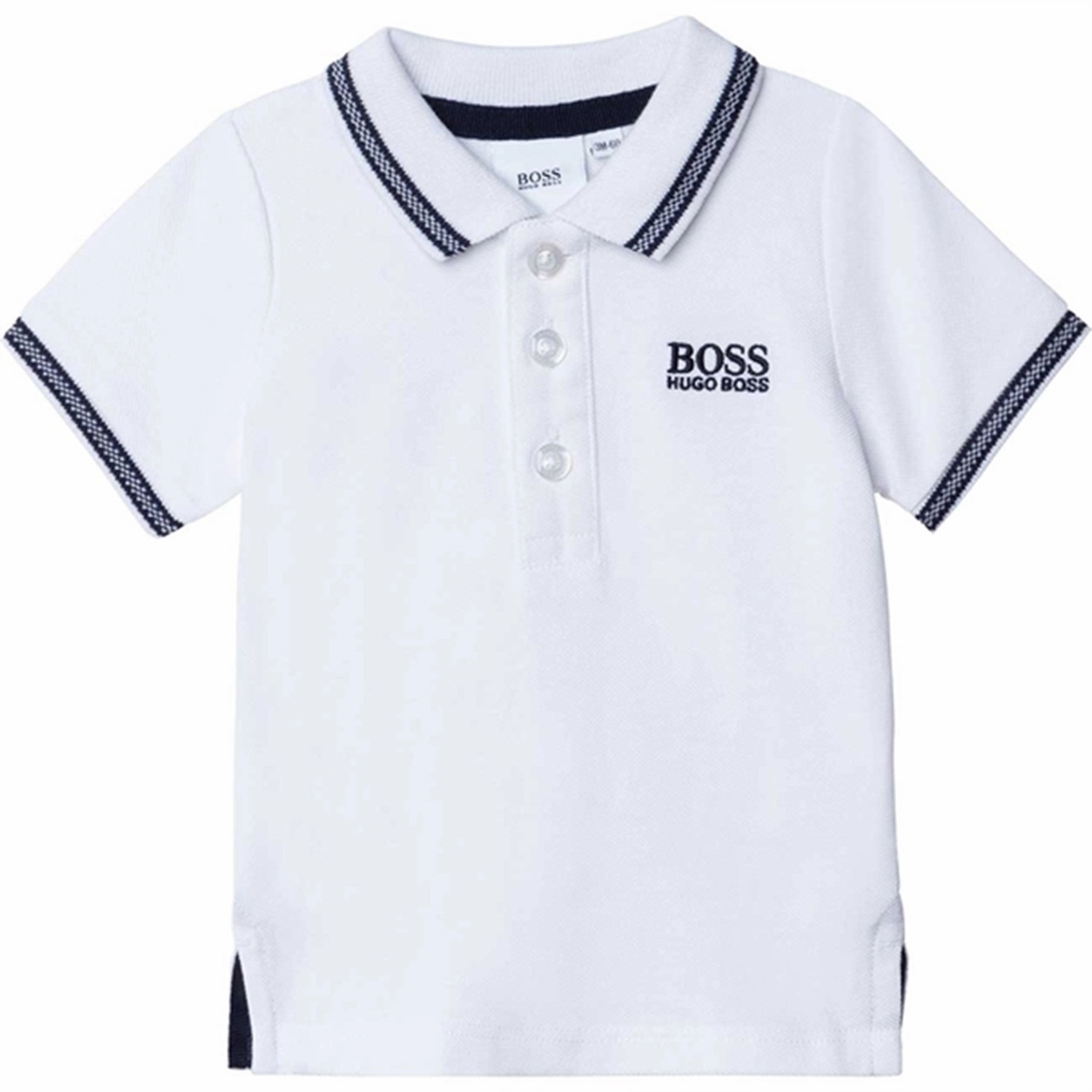 Stretch Fabric Construction Moisture control Hugo Boss Boy Short Sleeved Polo White