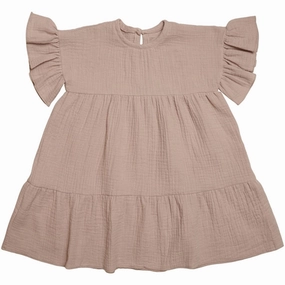 Tie-Detail Huttelihut Marie Dress Muslin Old Rose