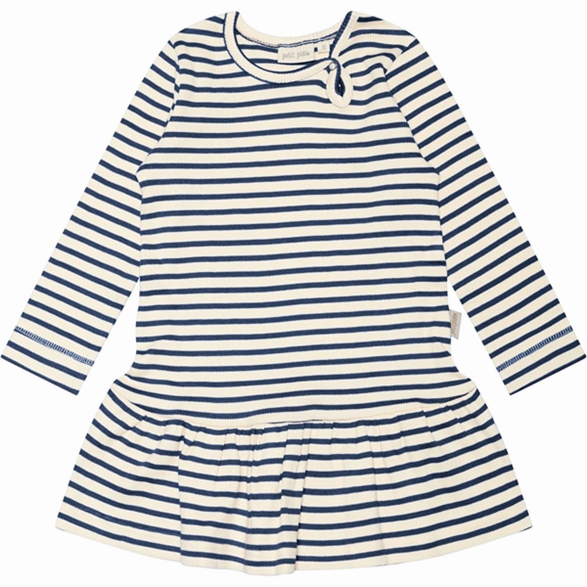 Light Soft Tailored Mood Petit Piao? Denim Blue/Off White Dress Modal Striped