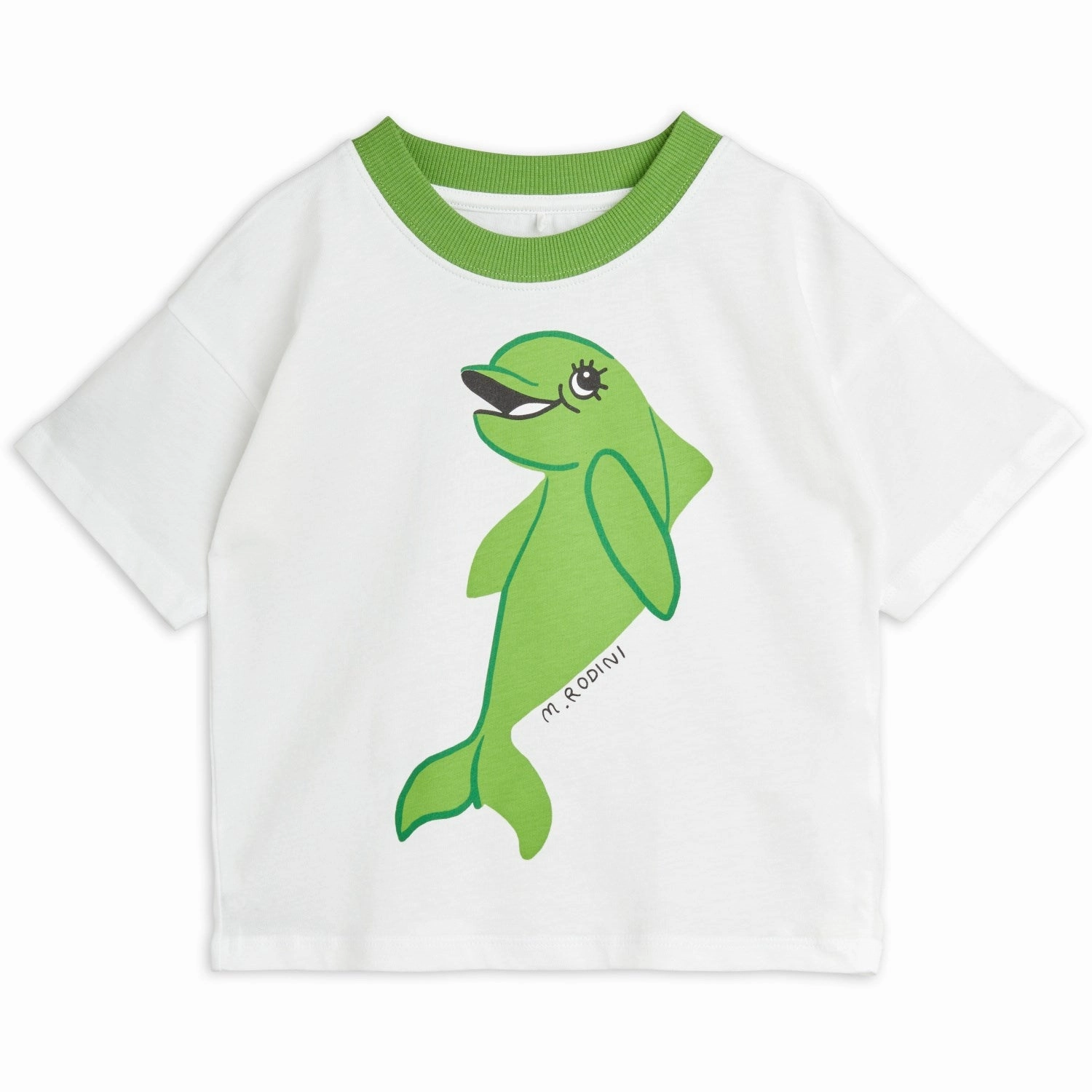 Unisex versatility Mini Rodini Green Dolphin T-Shirt