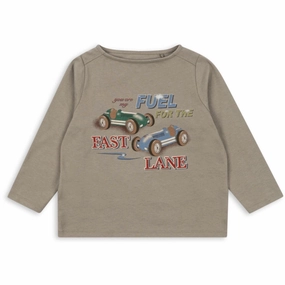 Seamless Side Panels Affordable Fashion Konges Sl?jd Laurel Oak Drey Ls Tee GOTS