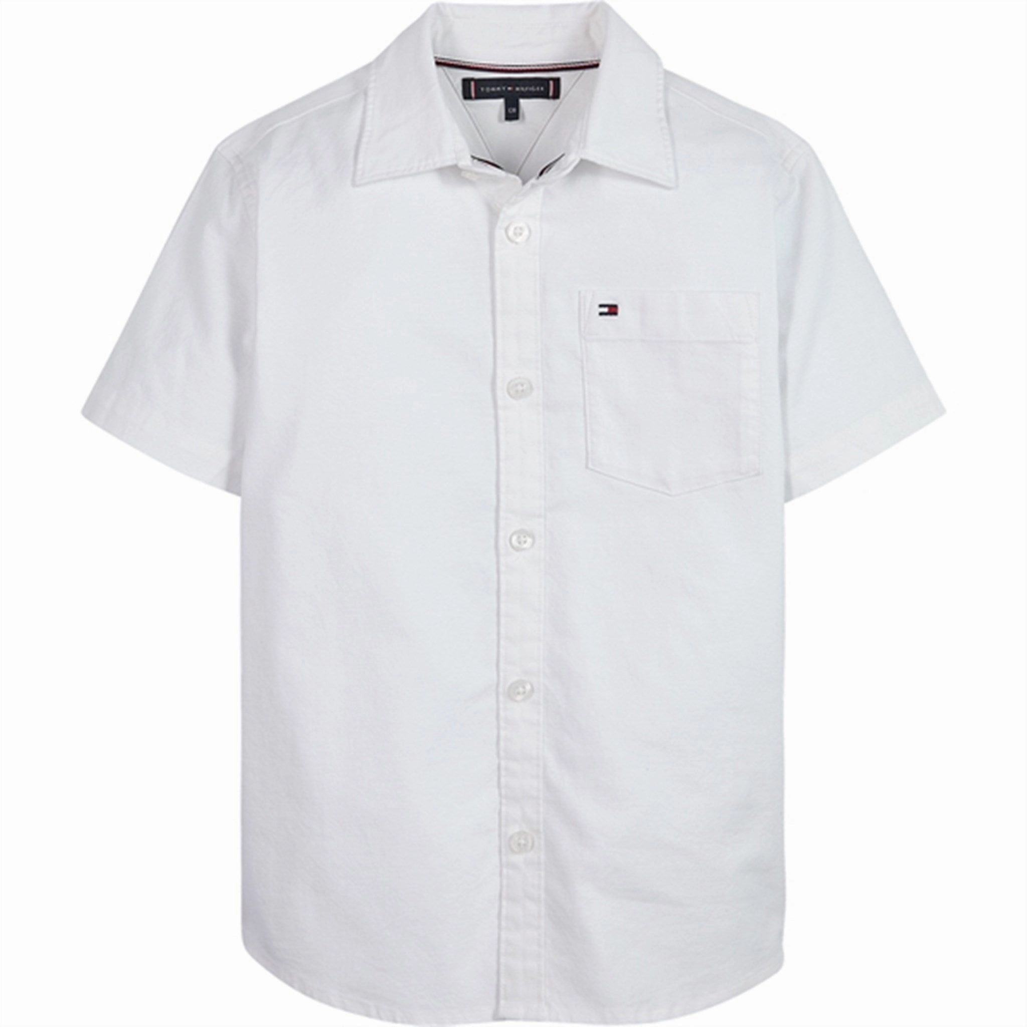 Graphic Art Matte Look Tommy Hilfiger Stretch Oxford Shirt White