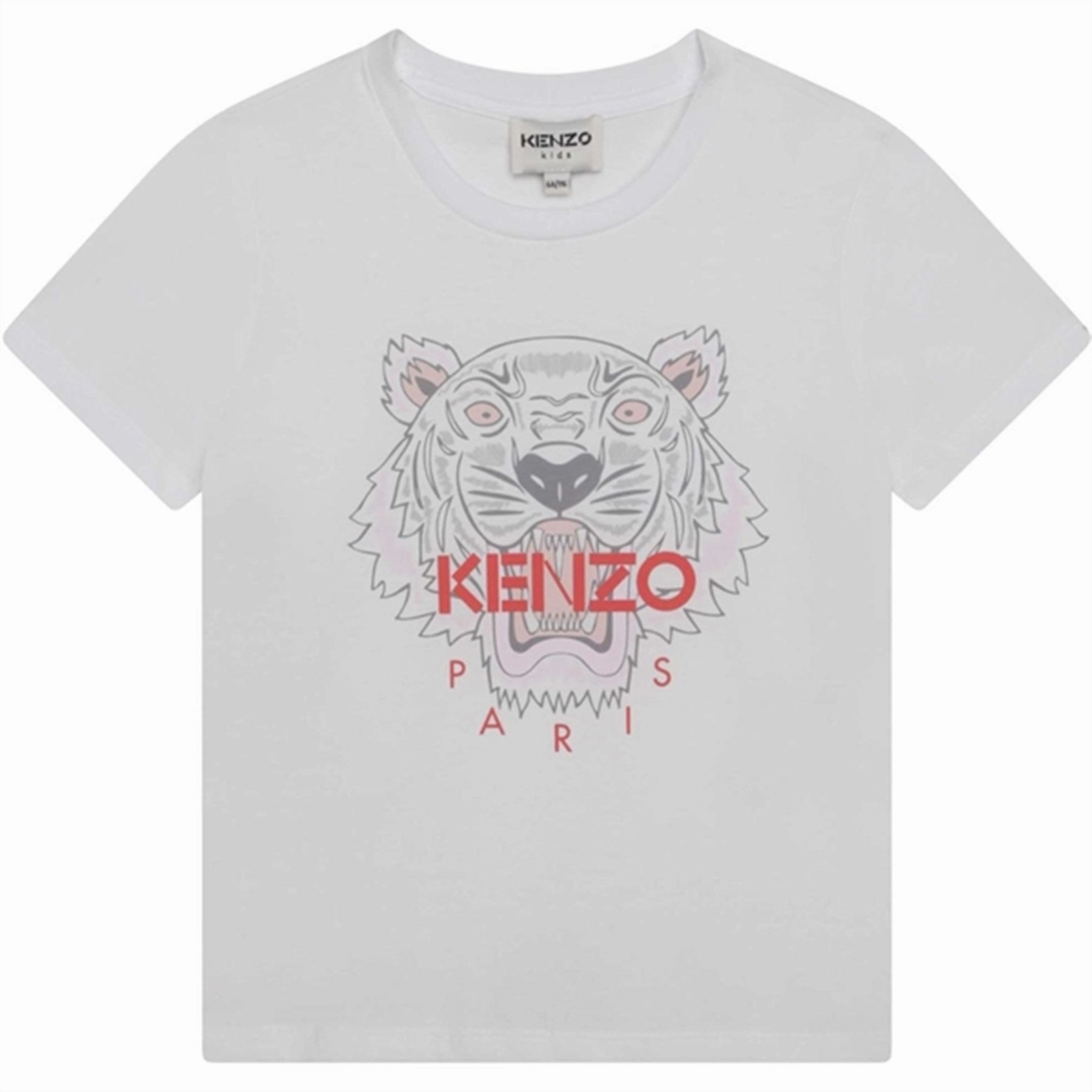 Kenzo T-shirt White Tiger Multi Panel Structure Sporty Layer Look