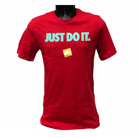 Practical Design Nike maglietta manica corta da uomo Just Do It DB6473 687 rosso