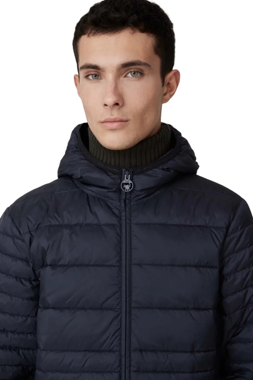 Ciesse Piumini Giacca da uomo corta con cappuccio Keefe blu coordinating piece Noise Reduced Fabric