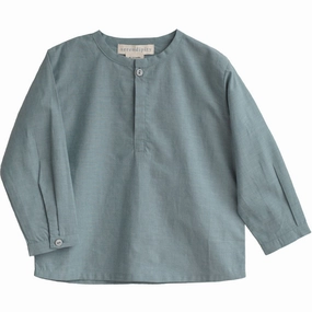 Serendipity Teal Shirt Contemporary Design Double Stitched Hems
