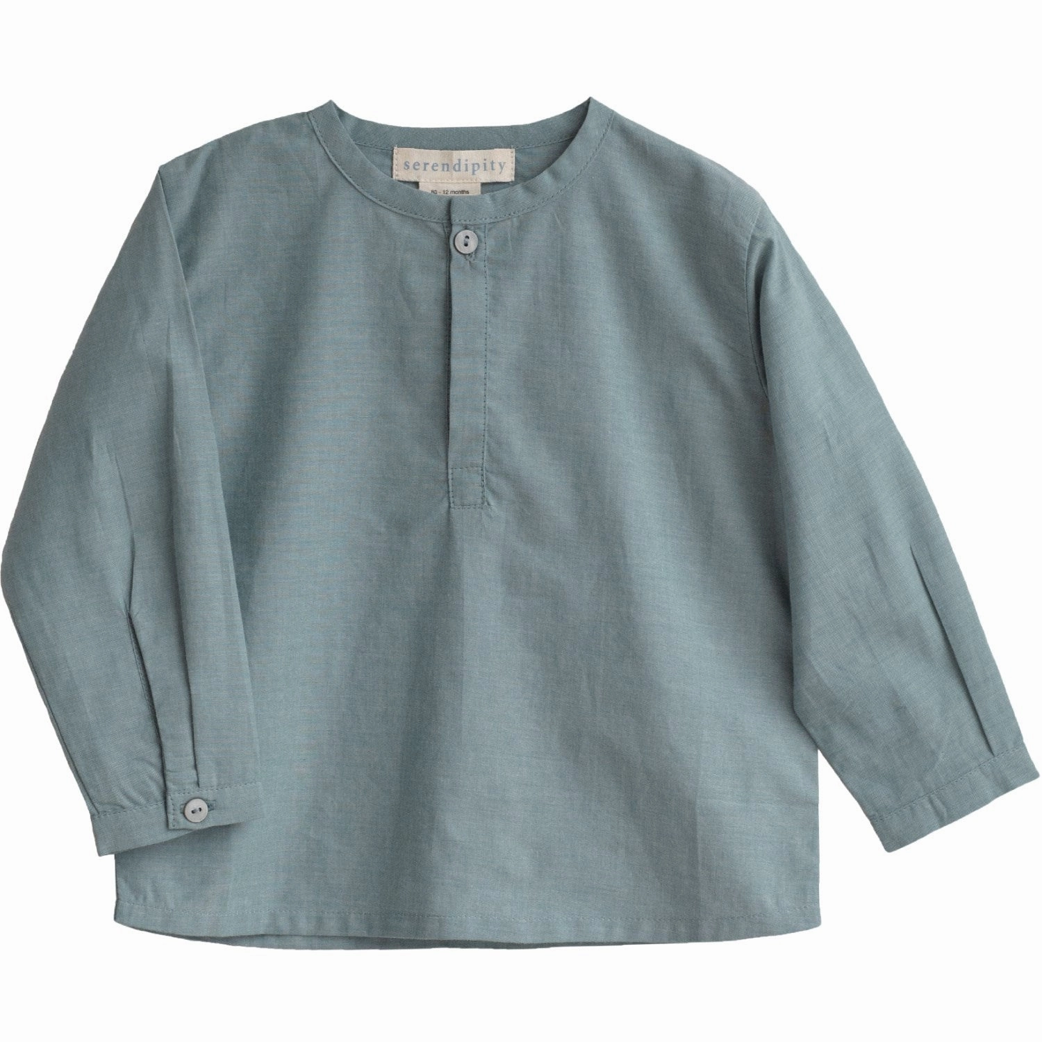 Serendipity Teal Shirt Contemporary Design Double Stitched Hems