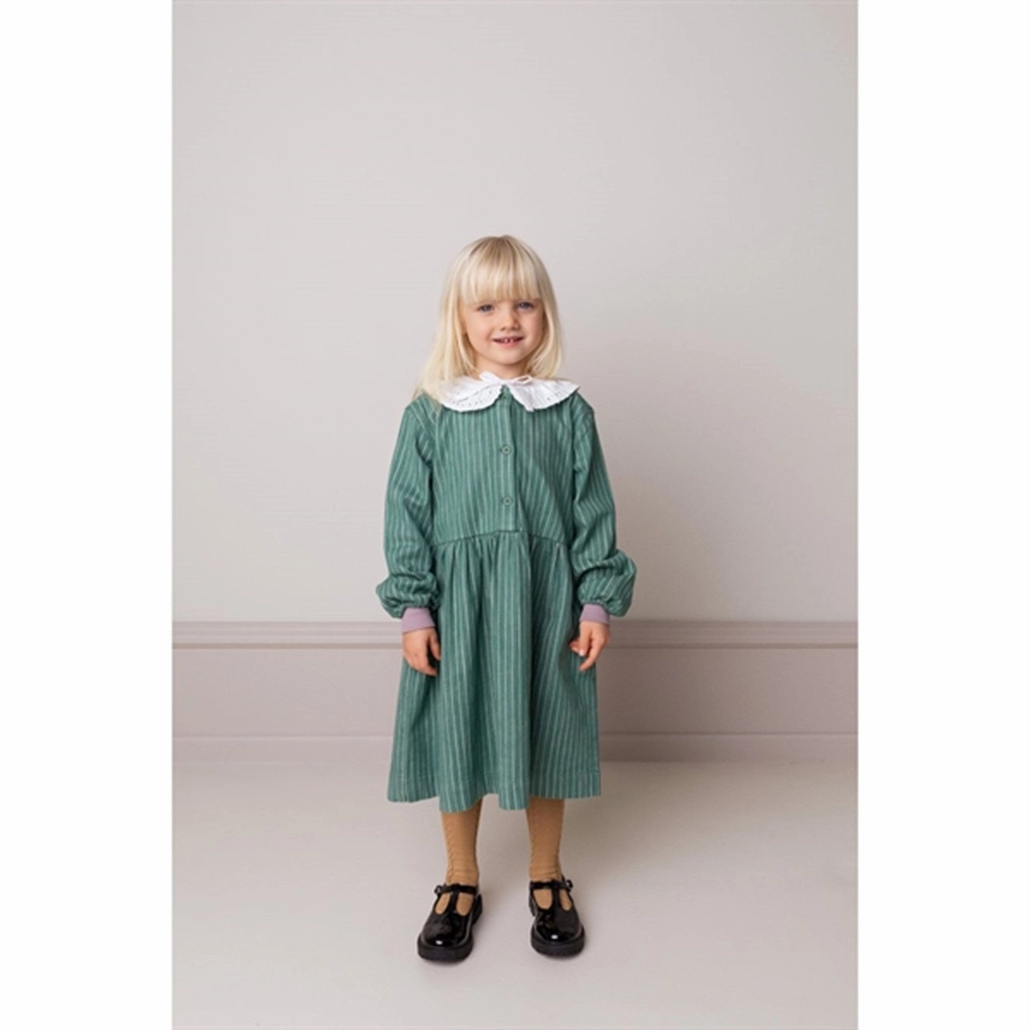 MarMar Winter Pine Stripe Dagmara Dress Empire Waist