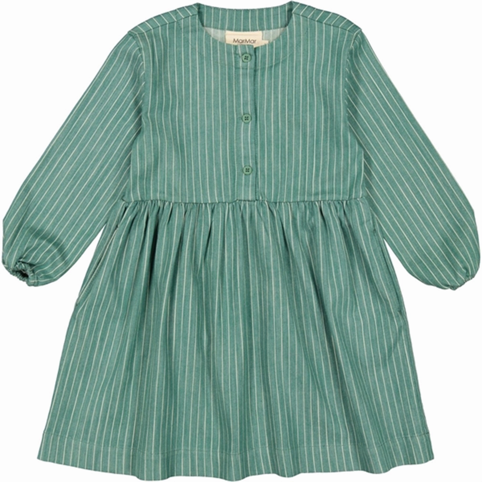 MarMar Winter Pine Stripe Dagmara Dress Clean Aesthetic