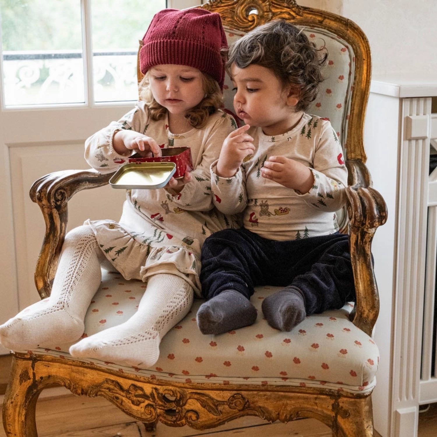 Subtle pattern Soft fabric piece That's Mine Christmas Polar Bear Marthine Dress