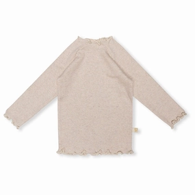 Refined Aesthetic Trend-Driven That's Mine Light Brown Melange Micka Blouse