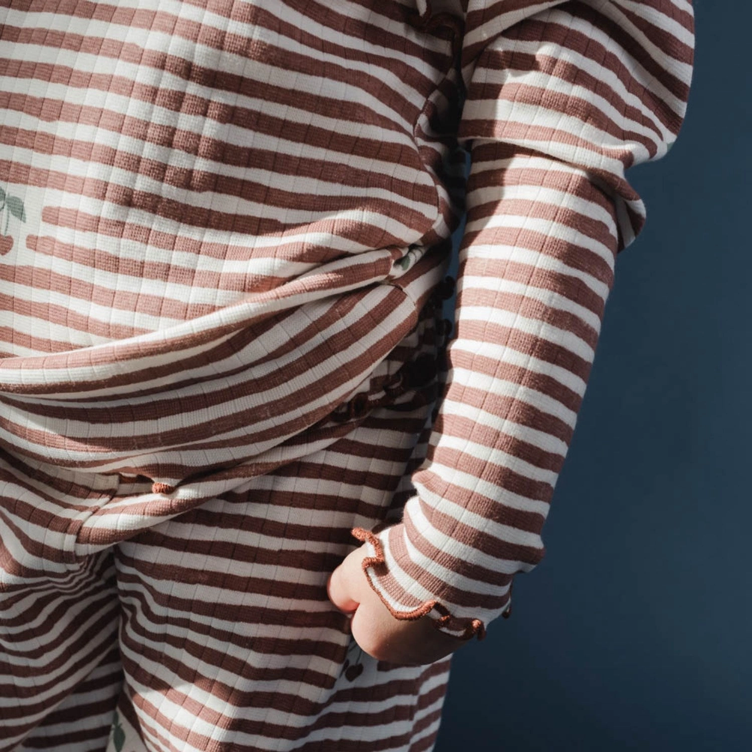 Chic Look Neutral Toned Stitching That's Mine Love Berry Stripe Jamilla Blouse