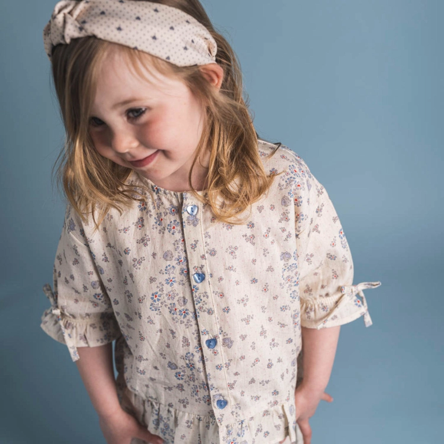 Vintage Style ethical fashion That's Mine Sprinkles Hearts Yellow Carmen Shirt