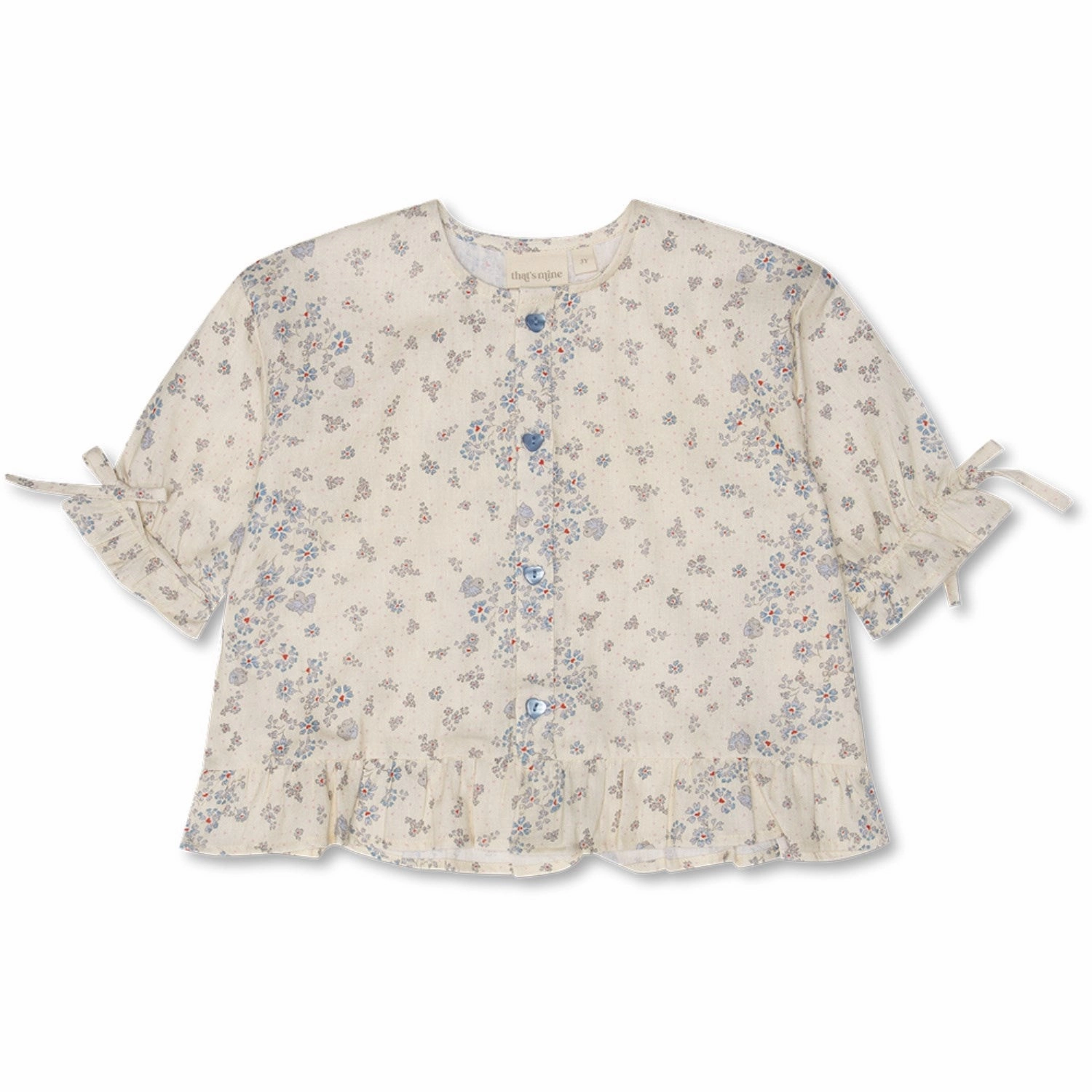 That's Mine Sprinkles Hearts Yellow Carmen Shirt Year-Round Favorite