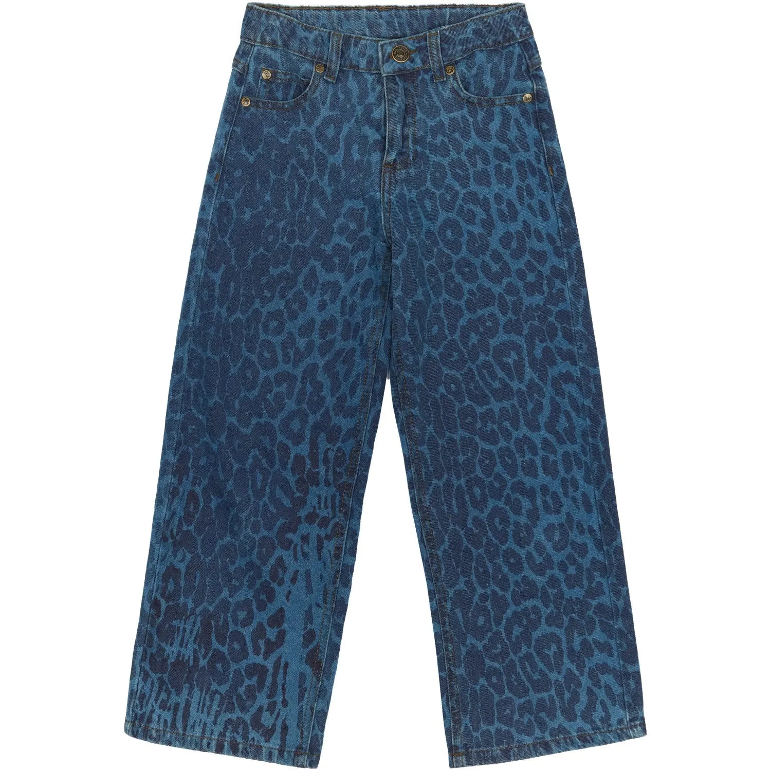 The New Medium Blue Denim AOP TNPrima Wide Jeans Functional Outfit Cool Outfit