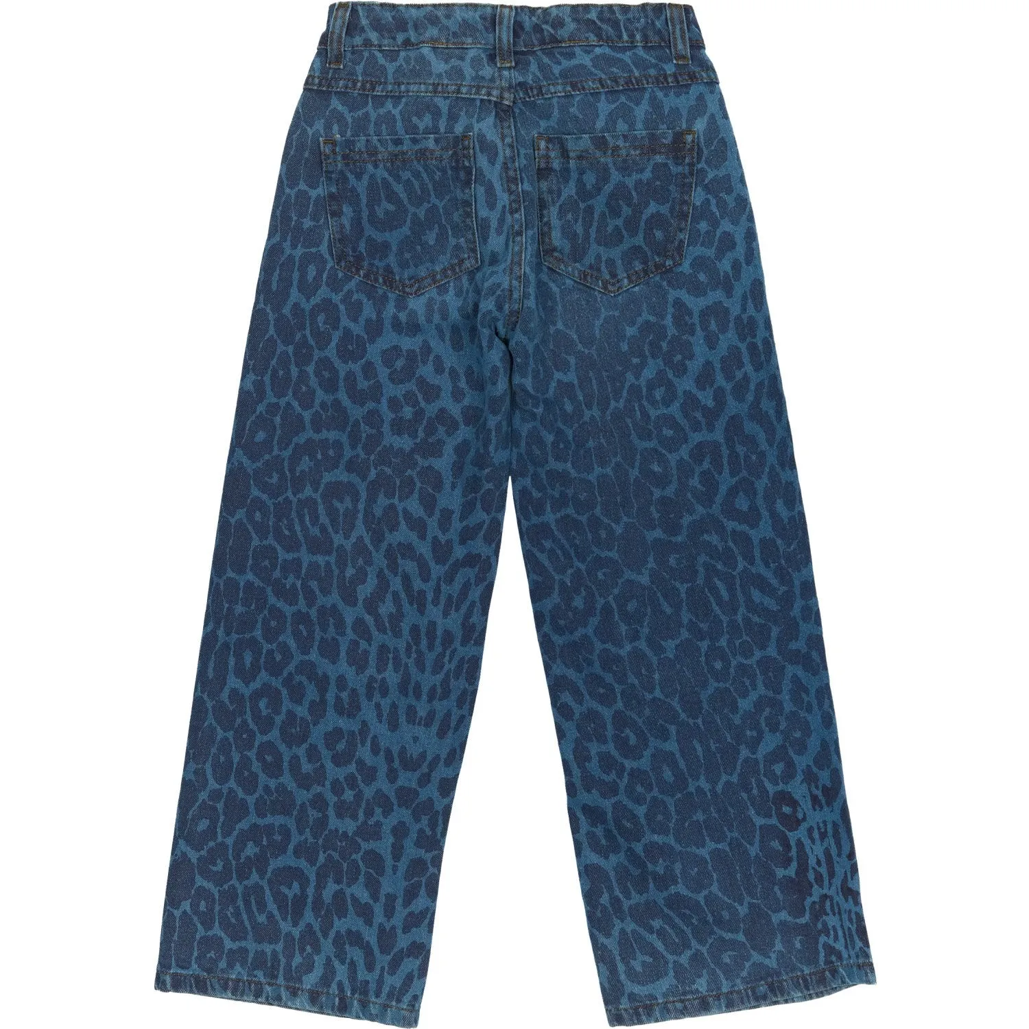 Cozy Feel The New Medium Blue Denim AOP TNPrima Wide Jeans