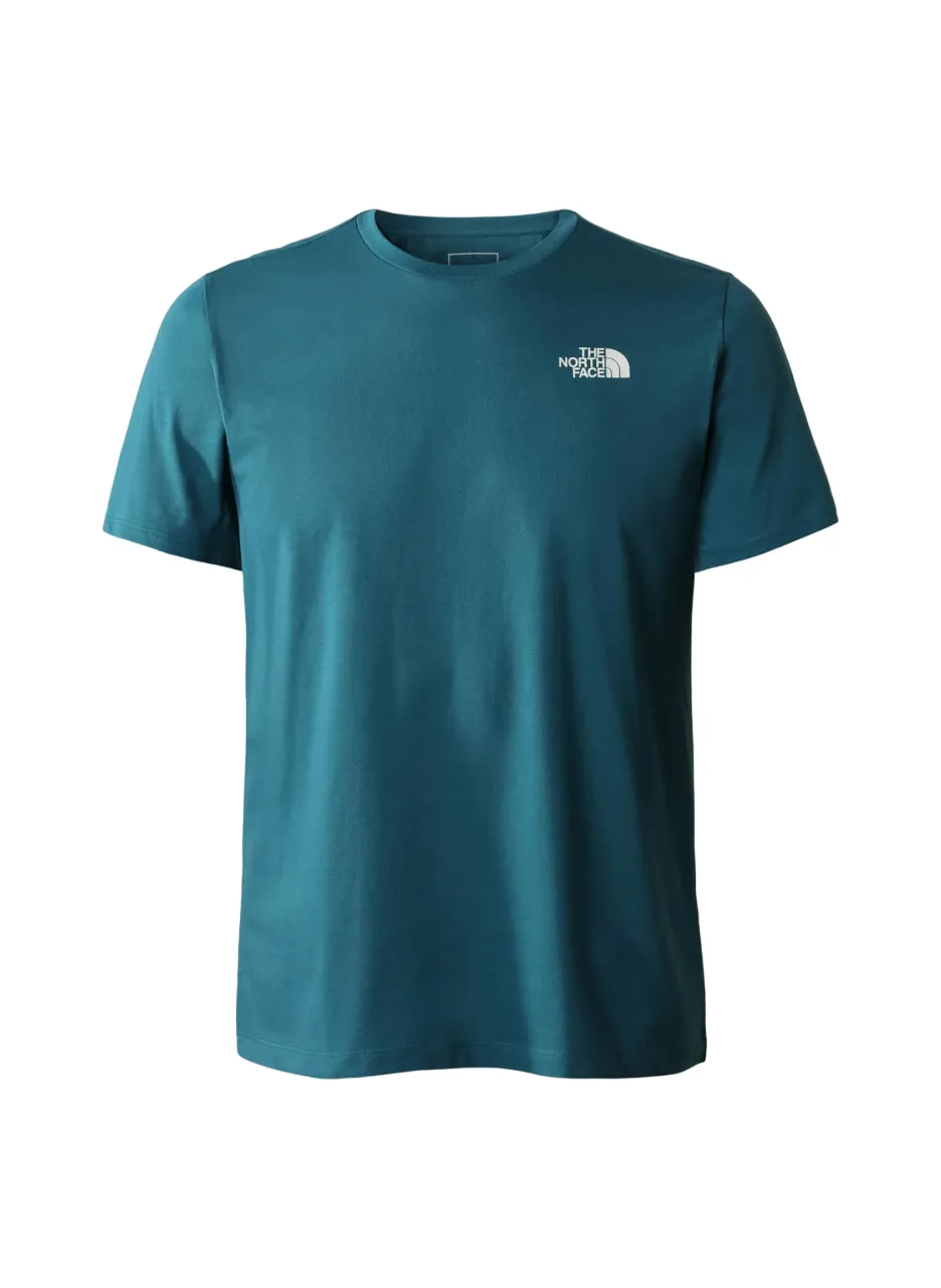 The North Face maglietta da uomo manica corta Foundation Graphic Tee NF0A55EFEFS1 blu corallo Durable Knitwear