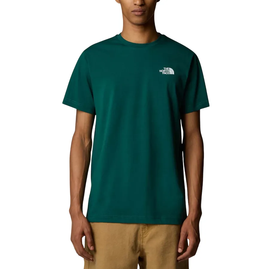 Recycled Material Effortless Daywear The North Face maglietta manica corta da uomo Box NSE NF0A87NPA1B verde