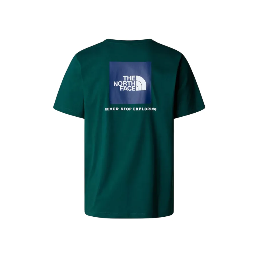 The North Face maglietta manica corta da uomo Box NSE NF0A87NPA1B verde Layering Comfort Wear Wrinkle Free Fabric