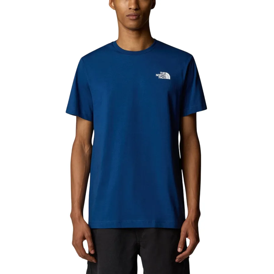 Cool and Chic The North Face maglietta manica corta da uomo Box NSE NF0A87NPH4B estate blu-bianco