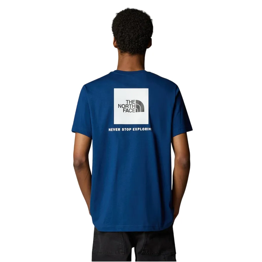 The North Face maglietta manica corta da uomo Box NSE NF0A87NPH4B estate blu-bianco Light Fashion