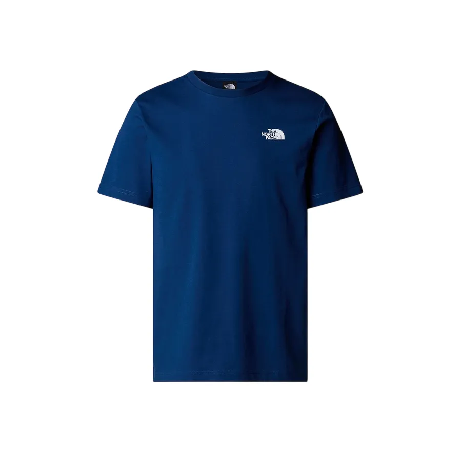 The North Face maglietta manica corta da uomo Box NSE NF0A87NPH4B estate blu-bianco Slim fit sleekness