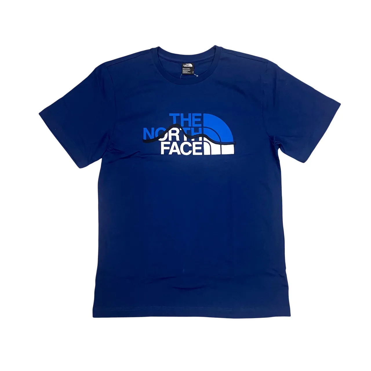 The North Face maglietta manica corta da uomo Mountain Line NF0A87NTD1R1M blu Chic Timeless Comfort Wear
