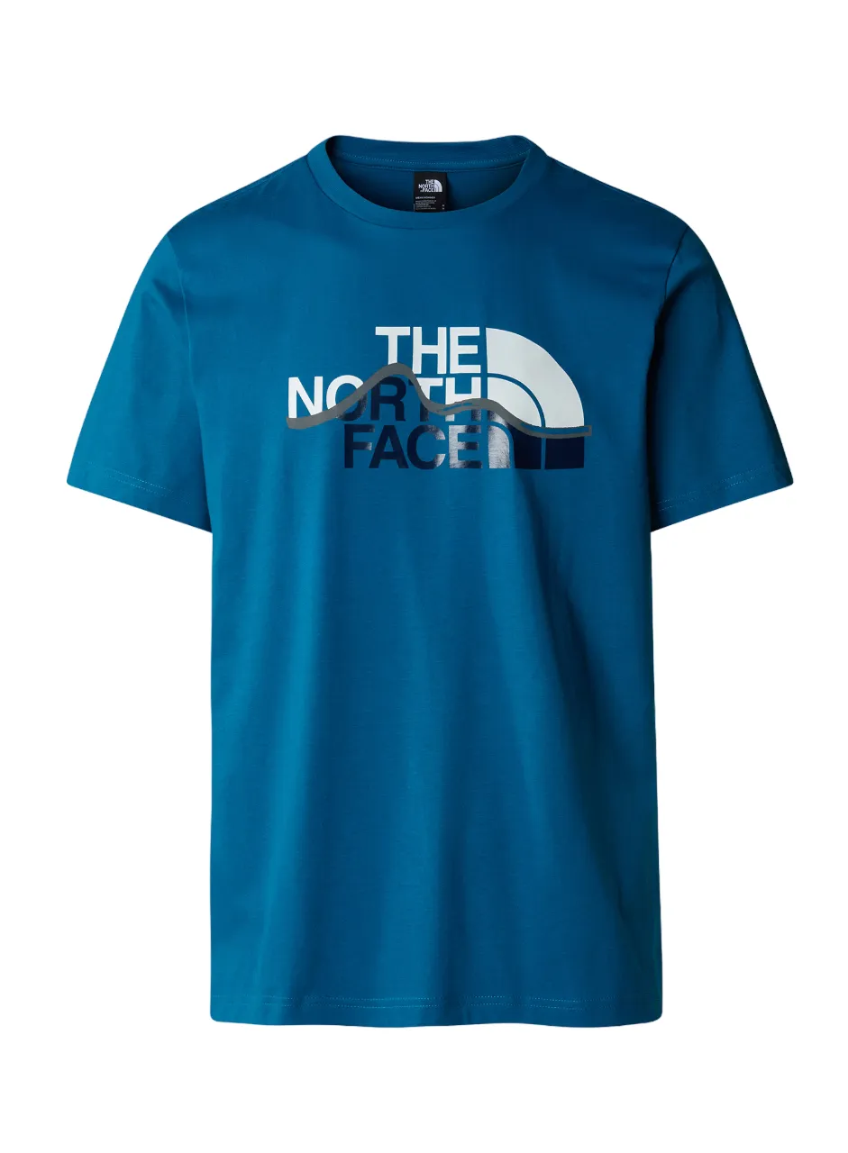The North Face maglietta manica corta da uomo Mountain Line NF0A87NTRBI1 blu adriatico Modern Layer