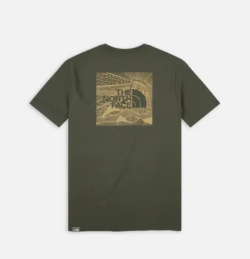 The North Face maglietta manica corta da uomo Red Box Cel NF0A7X1KRV41 verde-kaki Relaxed Vibes