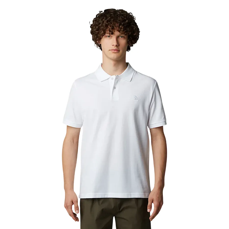 Sweat Resistant Lining The North Face polo manica corta da uomo in cotone piquet Essential NF0A8C1PFN4 bianco