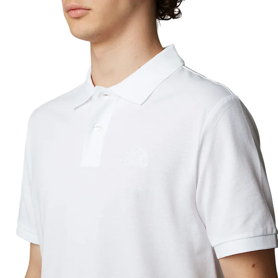 ComfortStretch Collar The North Face polo manica corta da uomo in cotone piquet Essential NF0A8C1PFN4 bianco