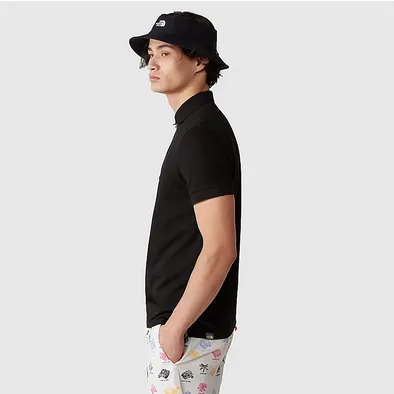Tri Blend Composition DoubleStitched Seams The North Fece Polo manica corta da uomo Premium Piquet NF00CEV4JK31 nero